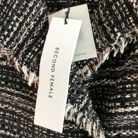 NWT Second Female Sweater Moto Zip Coat, M - Picture 5 of 9